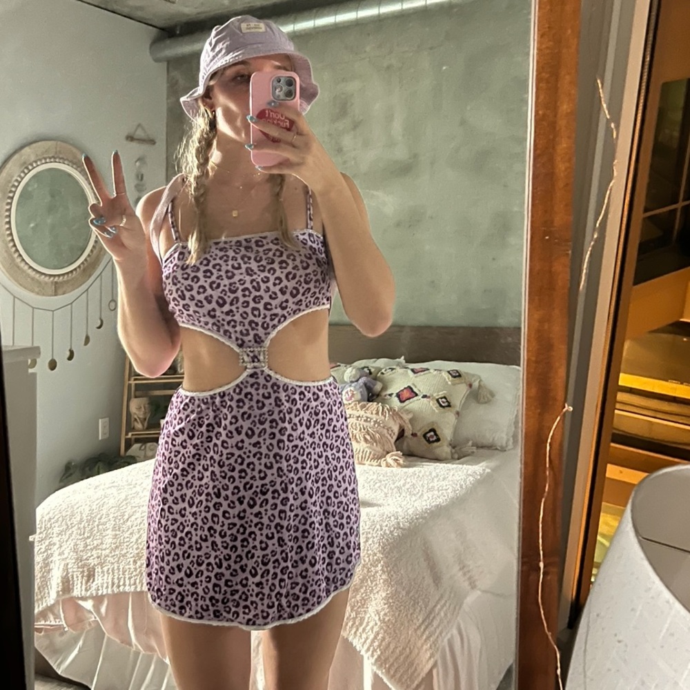 shein cheetah print dress